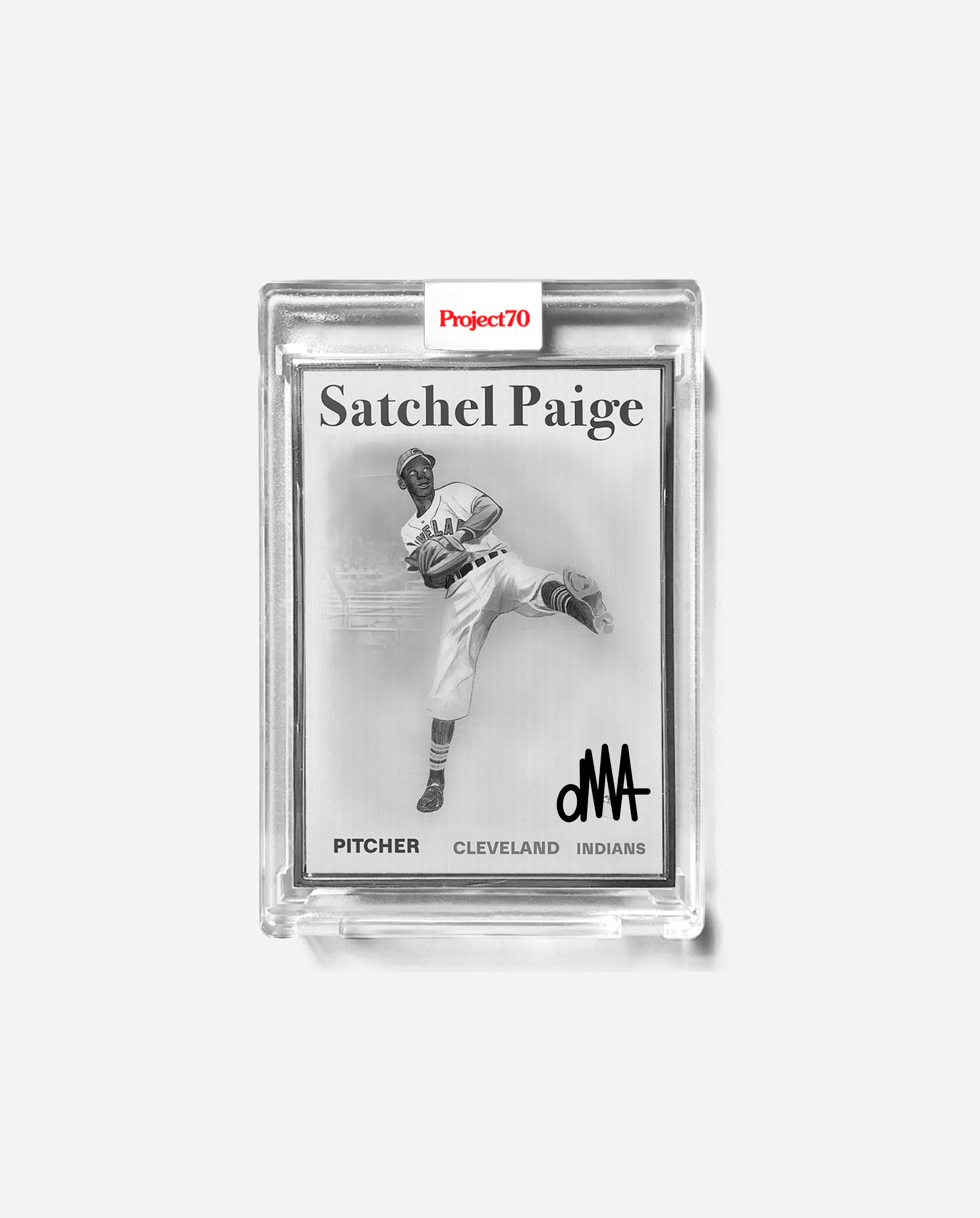 Satchel Paige x oMA x Topps Project 70 Autographed Card (ARTIST PROOF)