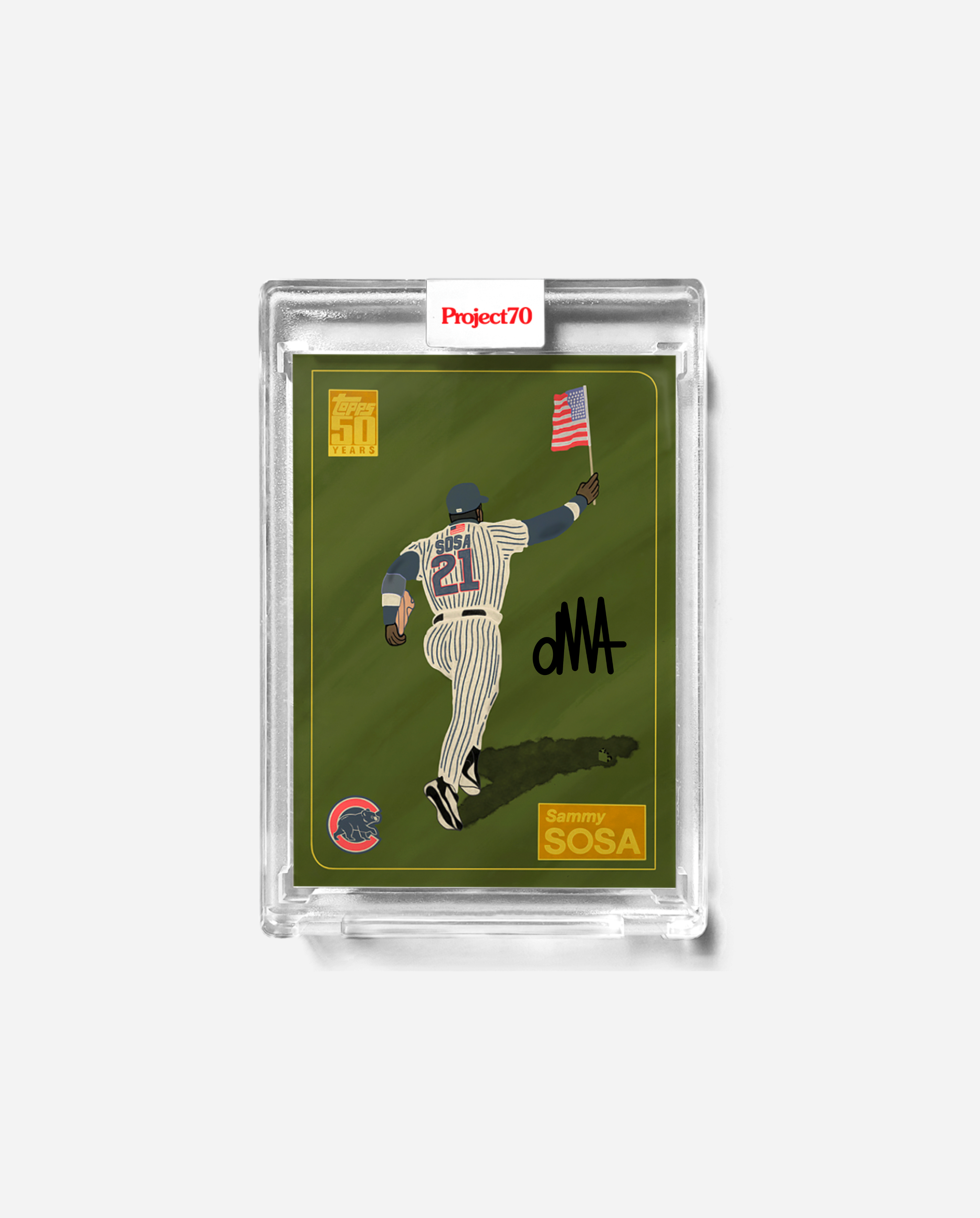 Sammy Sosa x oMA x Topps Project 70 Autographed Card