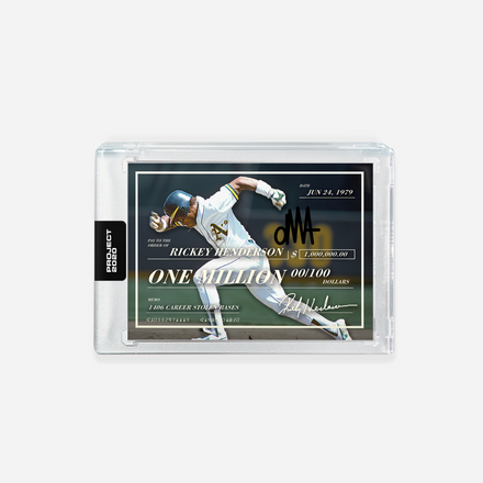 Ricky Henderson x oMA x Topps Project 2020 Autographed Card