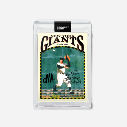 Willie Mays x oMA x Topps Project 2020 Autographed Card