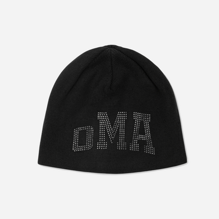 oMA STUDDED SKULL CAP (BLACK/SILVER)