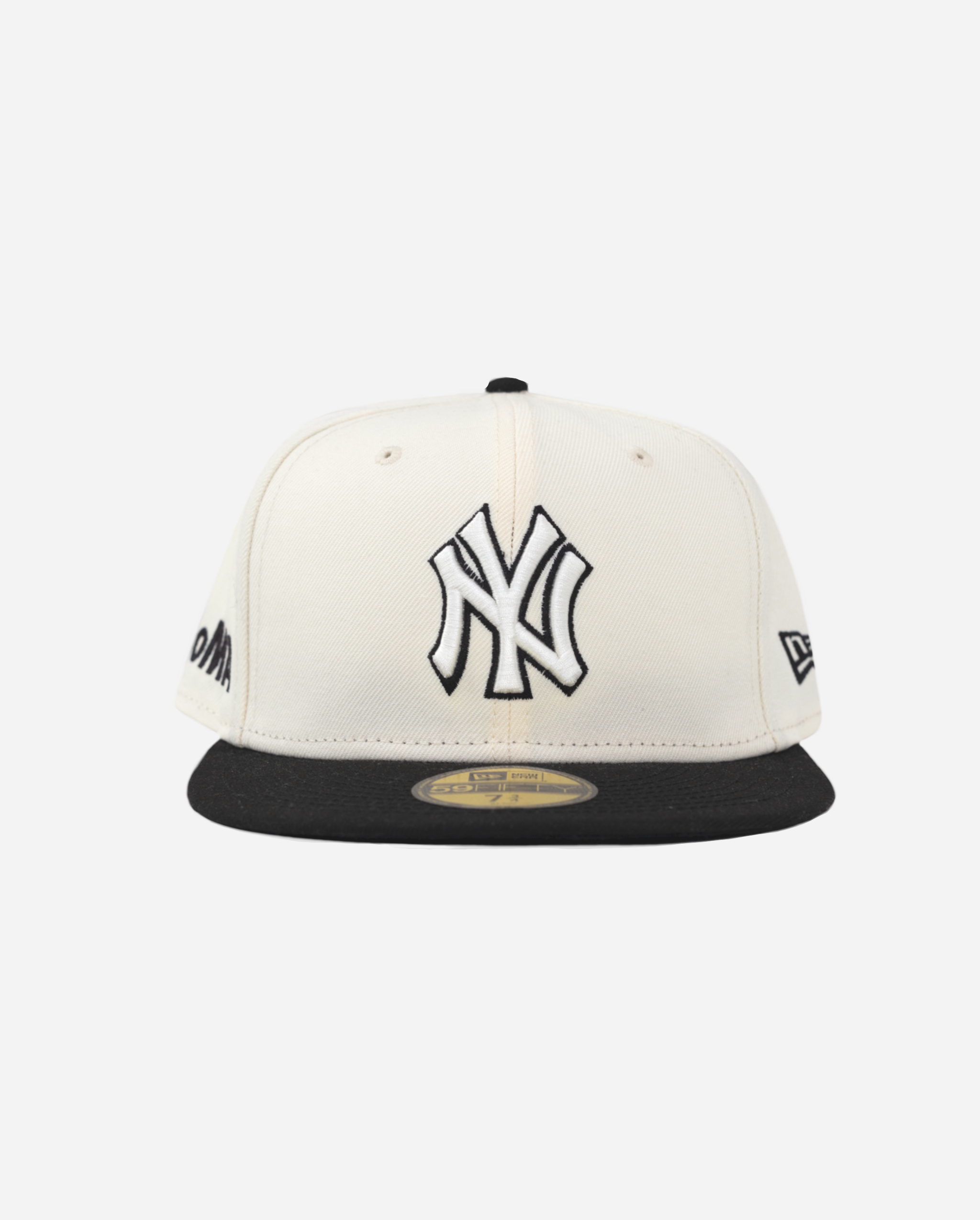 oMA NATURAL/BLACK NEW YORK YANKEES FITTED HAT (SAMPLE)